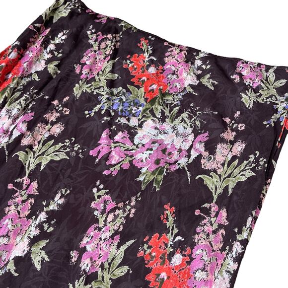 Style & Co Floral Asymmetrical Maxi Skirt Y2K Skirt Brown NWT Women’s size 14 - Picture 3 of 7